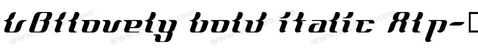 LBIlovely bold italic Alp字体转换
